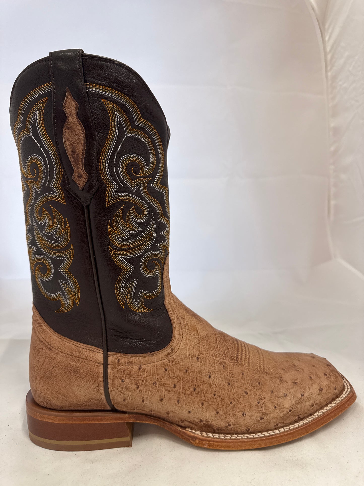 TONY LAMA Ponderosa Antique Coffee Smooth Ostrich SA6207