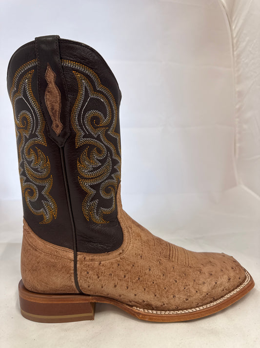 TONY LAMA Ponderosa Antique Coffee Smooth Ostrich SA6207